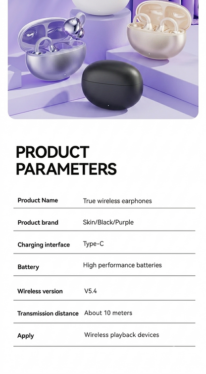 Open-Ear Pro Wireless Clip Headphones