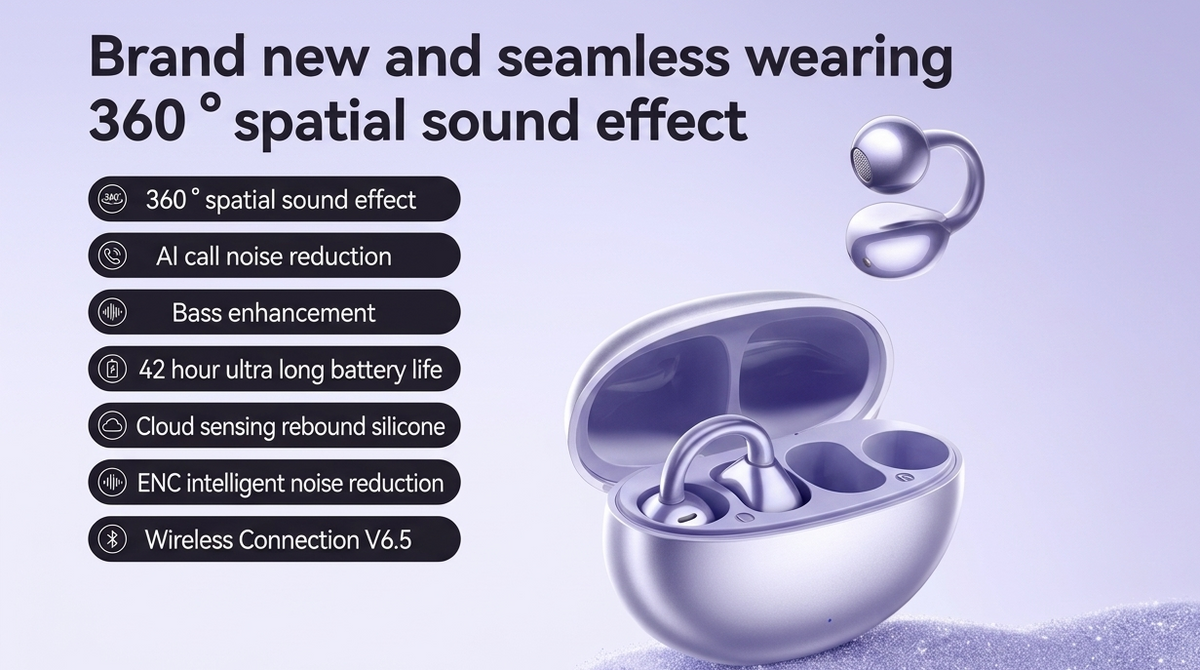 Open-Ear Pro Wireless Clip Headphones